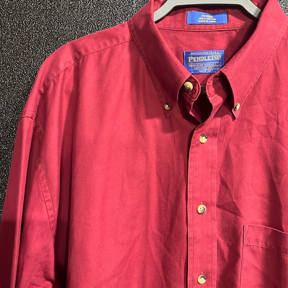 Pendleton Men's Red Cotton Shirt | Size XL